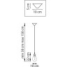 Люстра LIGHTSTAR COLORE 805118 LED 1х4W LM 3000K золото/дымчатый