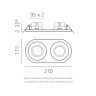 Встраиваемый светильник LIGHTSTAR DOMINO D6560606WMOD